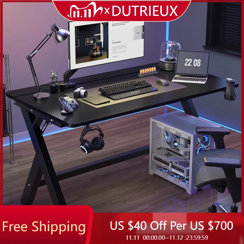 

Computer Solid Wood Desk Unique Lounge Ergonomic Living Room Designer Table Executive Relaxing Art Mesa Pc Entrance Furniture