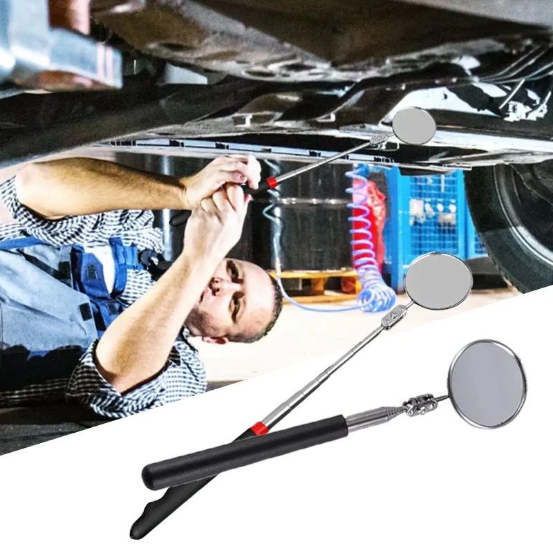 Foldable 360 Degree Rotating Underbody Inspection Mirror Portable Repair Inspection Mirror Car Repair Accessories