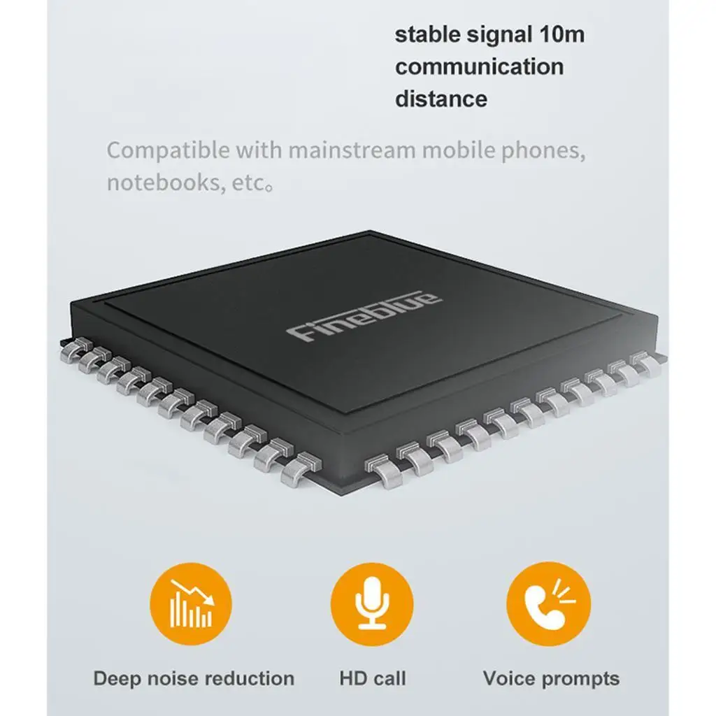 Bezprzewodowe słuchawki douszne stereo z klipsem Zestaw słuchawkowy Bluetooth Chowany biały