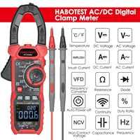 HABOTEST HT208D AC/DC Digital Clamp Meter True-RMS Multimeter Anto-Ranging Multi Tester Current Clamp Digital Ammeter Clamp