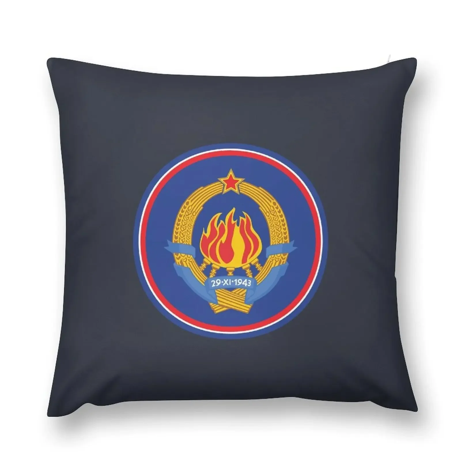 Ex Yugoslavia Jugoslavija SFRJ Coat Of Arms Grb Zastava Throw Pillow Custom Cushion Pillow Cover pillow