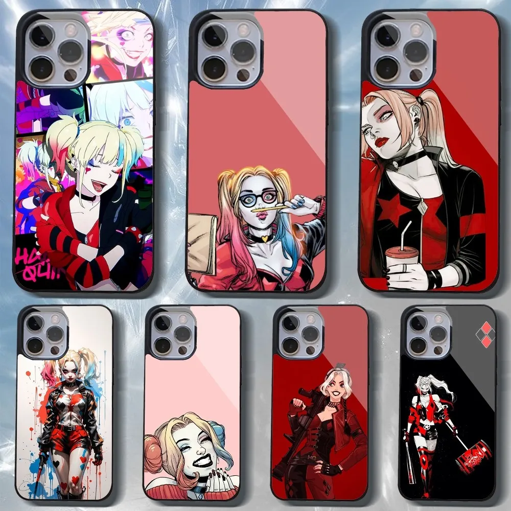 

H-Harley Q-Quinn Anime Phone Case For IPhone 16 15 14 13 Pro Max 11 12 Mini Alex Mirror For Magsafe Wireless Charging Cover