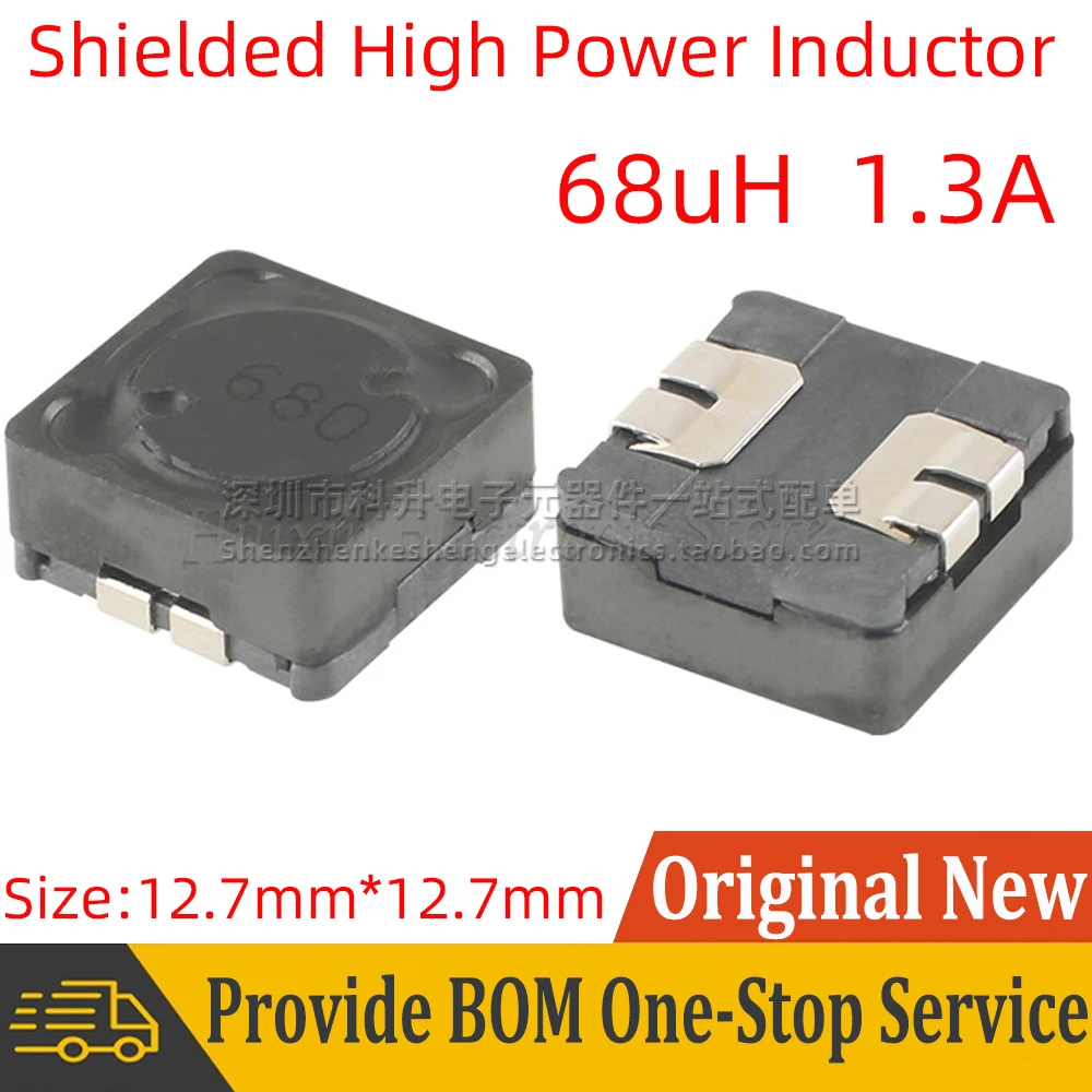 5pcs SRR1206-680 680 Molding Choke Inductance 68uH 1.3A High Power Shield Power Inductor Surface Mount 12*12*6MM