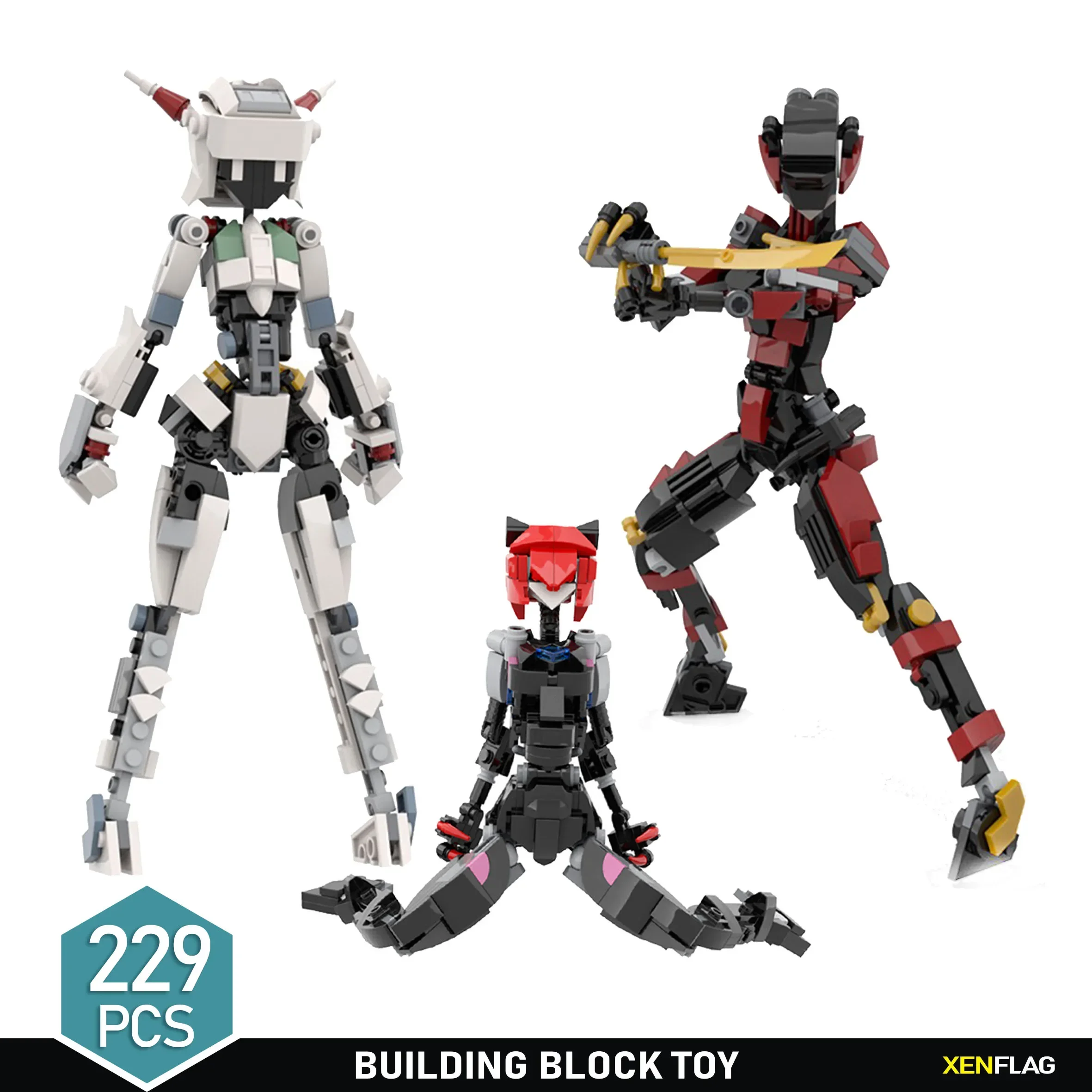 

MOC Robot Girl Cat Robot Girl Building block children's DIY puzzle toy decoration model gift bloques de construcción 장난감