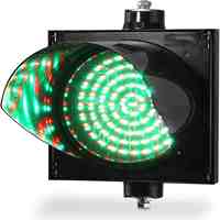 Traffic Light 8inch 200mm , 201 DC 12-36V  ,AC 85 - 265V, 2 in 1 Red/Green Stop Go Lamp, PC Housing Water Resistant for Garage