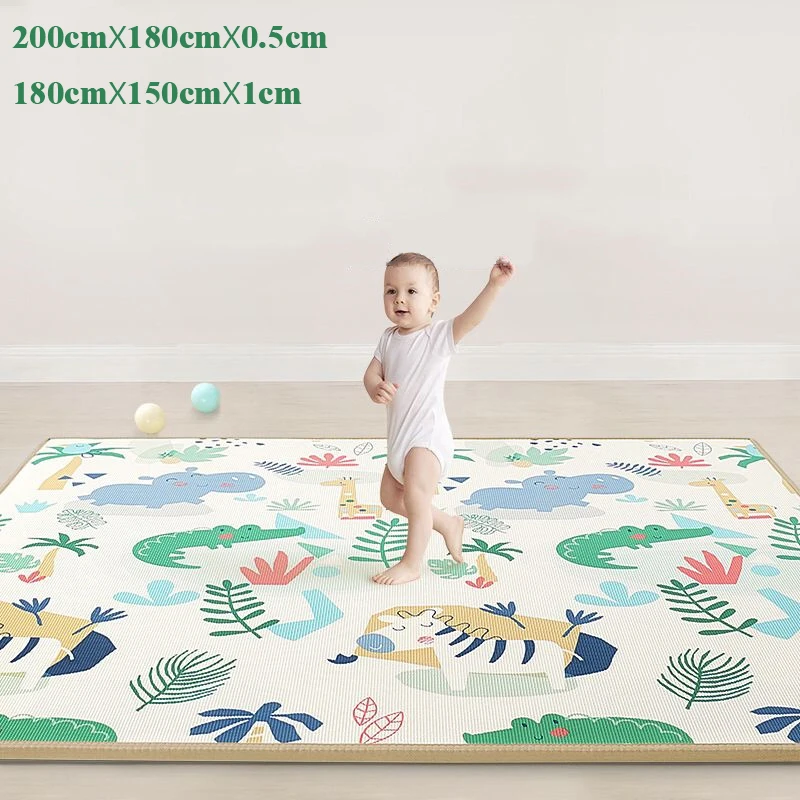 EPE-alfombrillas de juego gruesas y respetuosas con el medio ambiente para bebé, tapete plegable para gatear, tapete de juego, alfombra de seguridad para niños, 1cm