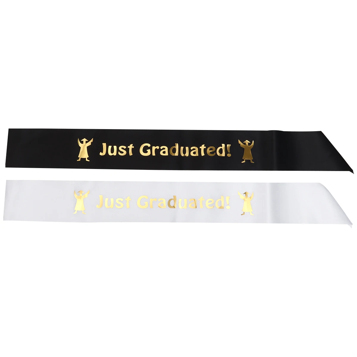 

2pcs Graduation Graduate Sash Sash Durable Premium Cloth Graduate Etiquette Band Clear Printing Party Decoration Child Banner