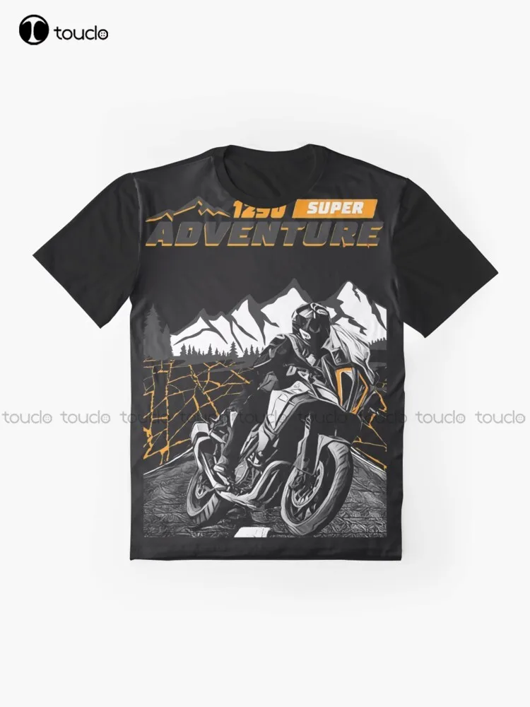 Bikers, Moto, Motorcycles 1290 Super Adventure S Graphic T-Shirt Custom Aldult Teen Unisex Digital Printing Tee Shirts Xs-5Xl