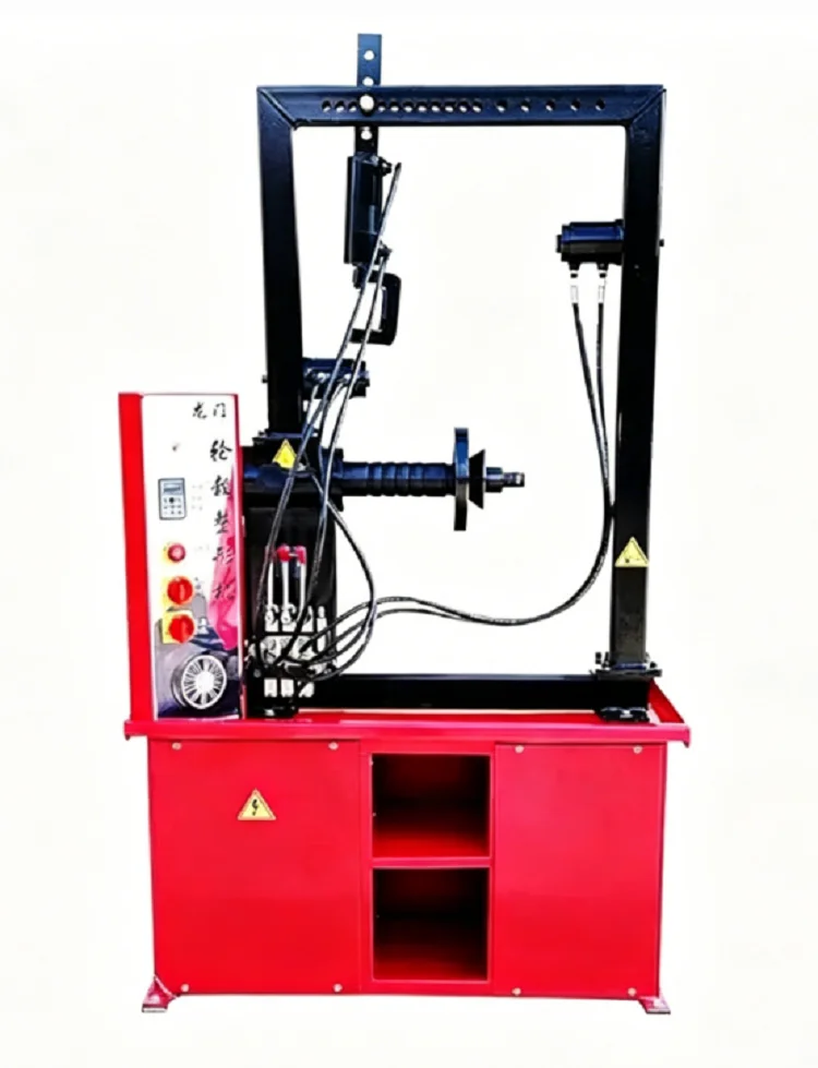Alloy Wheel Straightener 3-Cylinder with Crane Automatic Wheel Rim Repair Lathe for Motorcycle & Car