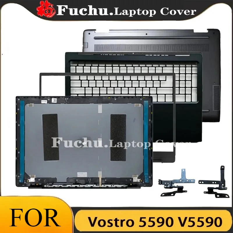 For Dell Vostro 5590 V5590 Laptop LCD Rear Lid Back Top Cover Front Bezel Palmrest Upper Bottom Base Case Housing Hinges Grey