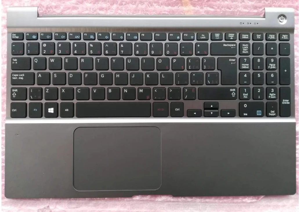 

Новая клавиатура для ноутбука без подсветки с тачпадом и подставкой для рук для Samsung NP 700Z5B 700Z5A 700Z5C