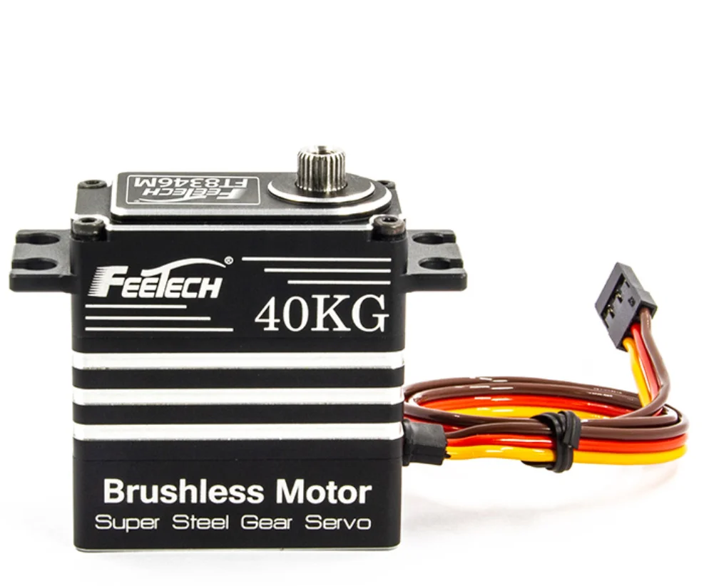 Servo Digital Standar 40kg dengan Gear Baja Metal Penuh 360 Derajat Torsi Tinggi FT8346M untuk Mobil RC 1/8 1/10 Baja Helikopter