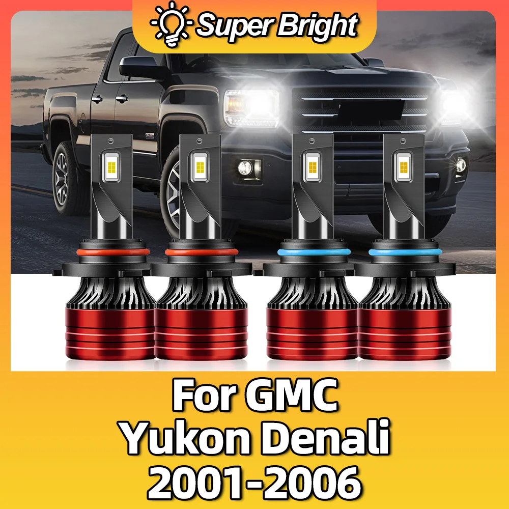 High Bright Led Headlight 6500K Light Auto Lamp 20000LM 120W 12V Car Bulbs For GMC Yukon Denali 2001 2002 2003 2004 2005 2006