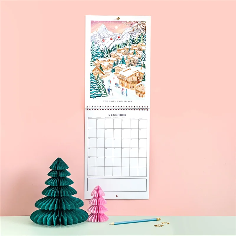 

AT93-2025 Calendar, Travel Wall Calendar, Monthly Planner, Wall Calendar, Wall Decor, Stationery, Gift For Her, Cottage Core