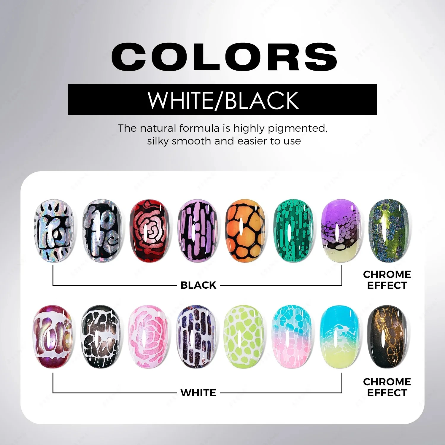 JTING 1pc nail gel uv Semi-permanent varnish Poking Gel Polish White Black Color with Poking base coat Gel Nail Polish