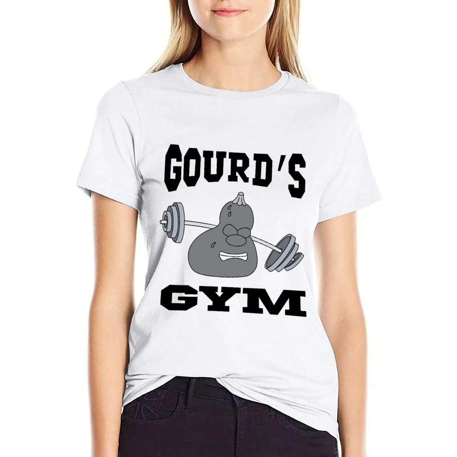 

Gourd’s Gym classic workout T-shirt summer tops tops workout shirts for Women loose fit