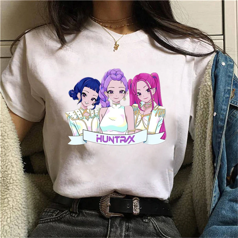 

Funny K-Pop Demon Hunters Mira Rumi Zoey Printed Shirt Women's Men's Casual Personality T-shirt Unisex Summer Cute T-shirt Tops