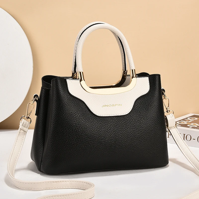 Stylish and simple senior women\'s portfolio bag, the texture of a large capacity single shoulder crossbody bag, lightweight bag
