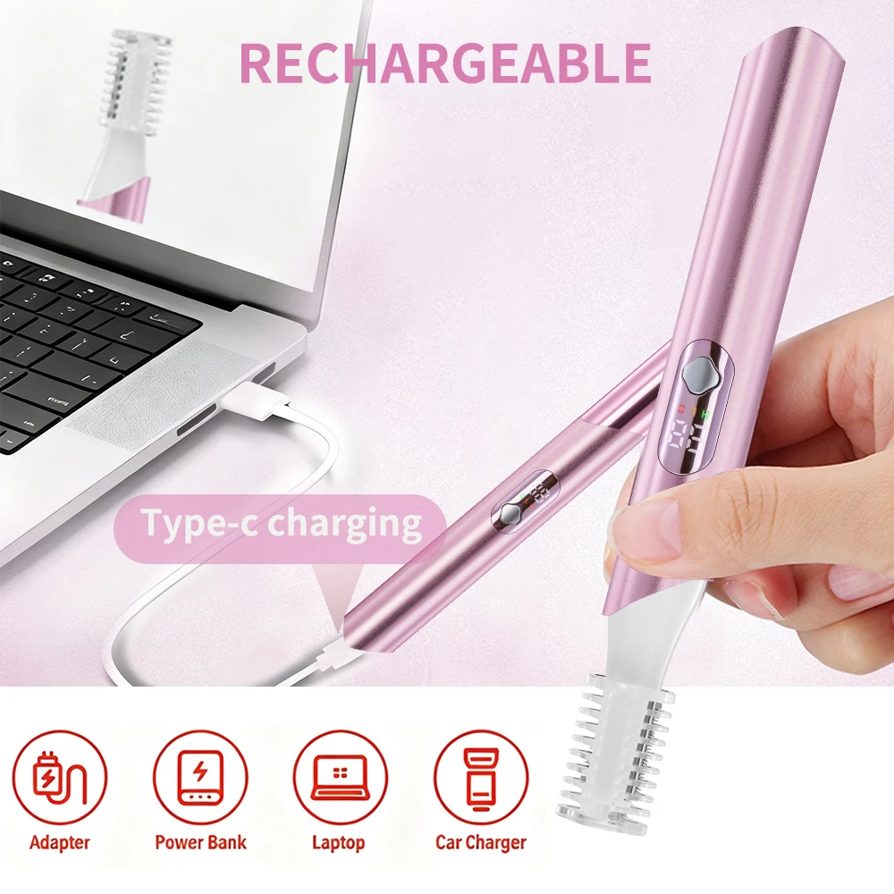 Painless Precision Electric Eyebrow Trimmer IPX7 Waterproof Compact Portable Nose Ear And Eyebrow Clipper for Easy Grooming