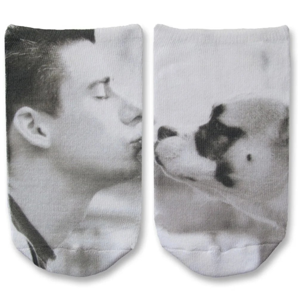 Your Photo Printed on Socks, Custom Photo Socks Personalized with a Full Print on the Top of No Show Socks, 3 Sizes Available