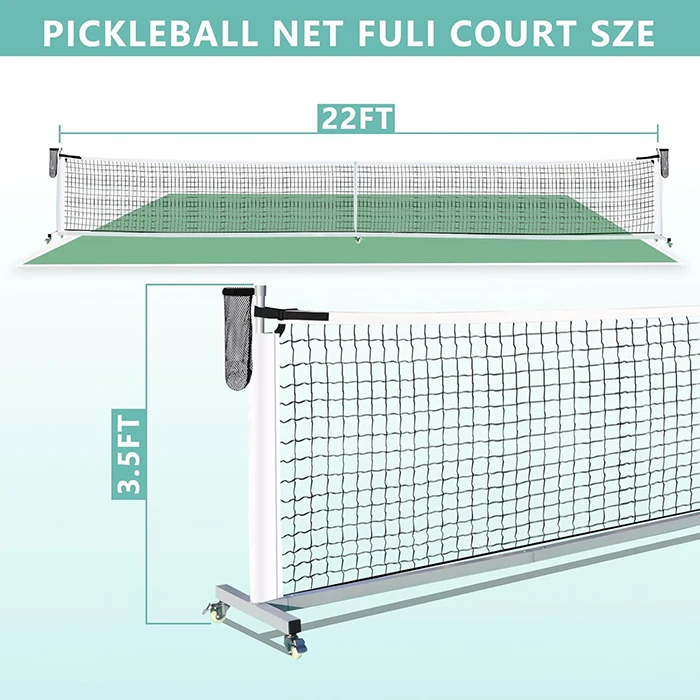 Portable Outdoor Pickleball Racket Frame with Durable 6.7m Net for Training and Entertainment 16mm Thicknesspromote sales