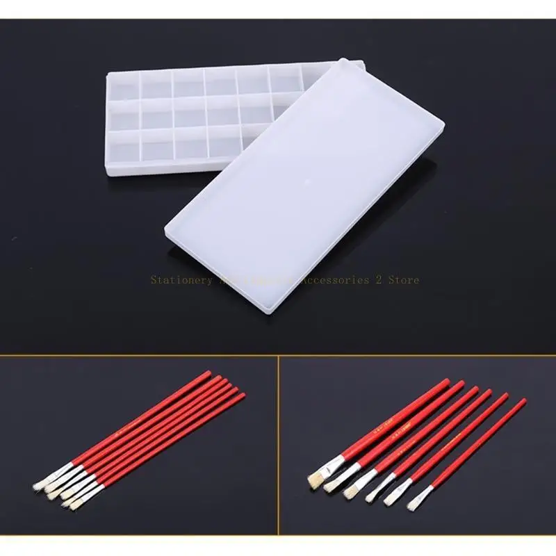 

Art Paint Brushes Set Painting Writing Brushes 1 Palette Carrying for Case for K