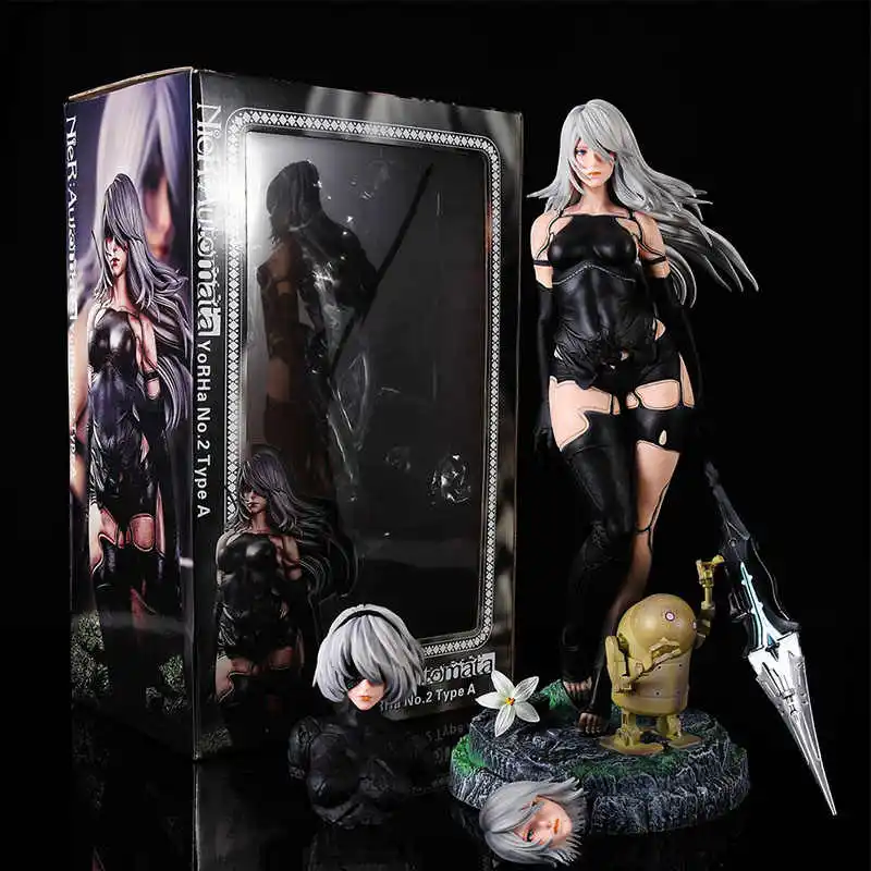 Anime Figures Pvc 48cm Gk Nier: Automata Pod 042 Yorha No. 2 Type B Three Heads Action Figure Model Toys Game Collectible Gifts