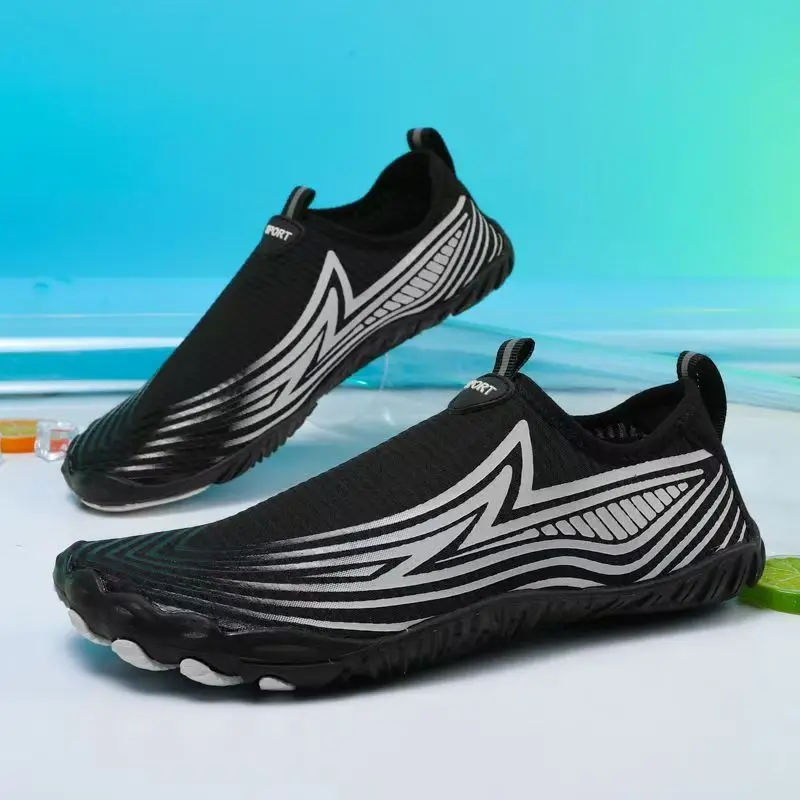 

Мужские уличные аквашузы больших размеров с мягкой подошвой, нескользящие, для фитнеса, йоги, пляжа, плавания, быстросохнущие