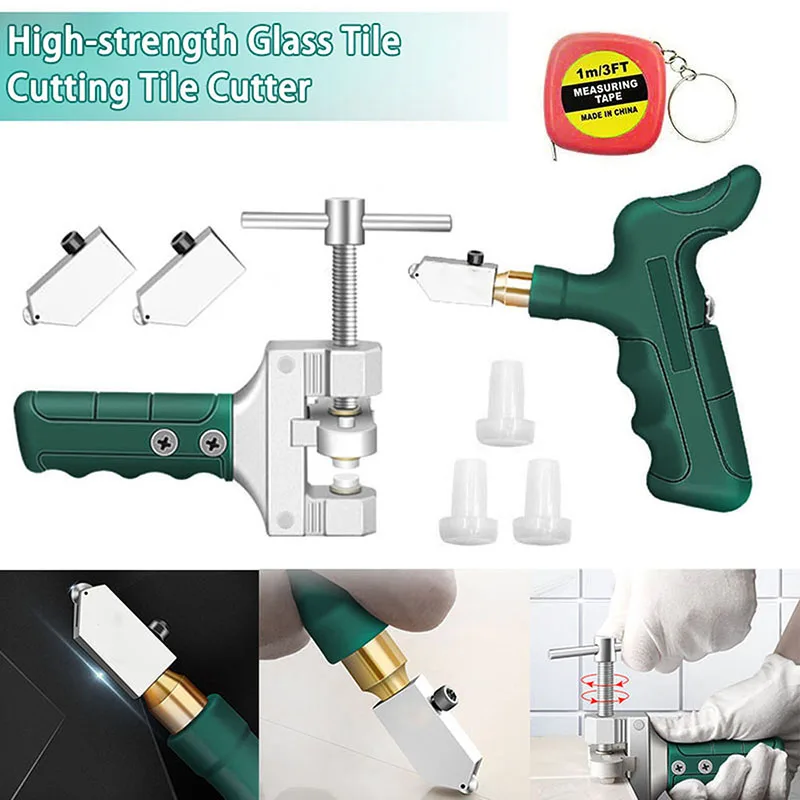 Manual Glass Cutter Tile Breaking Pliers Ceramic Cutting Scratcher Tool Multifunction Porcelain Cutter Replacement Cutter Heads