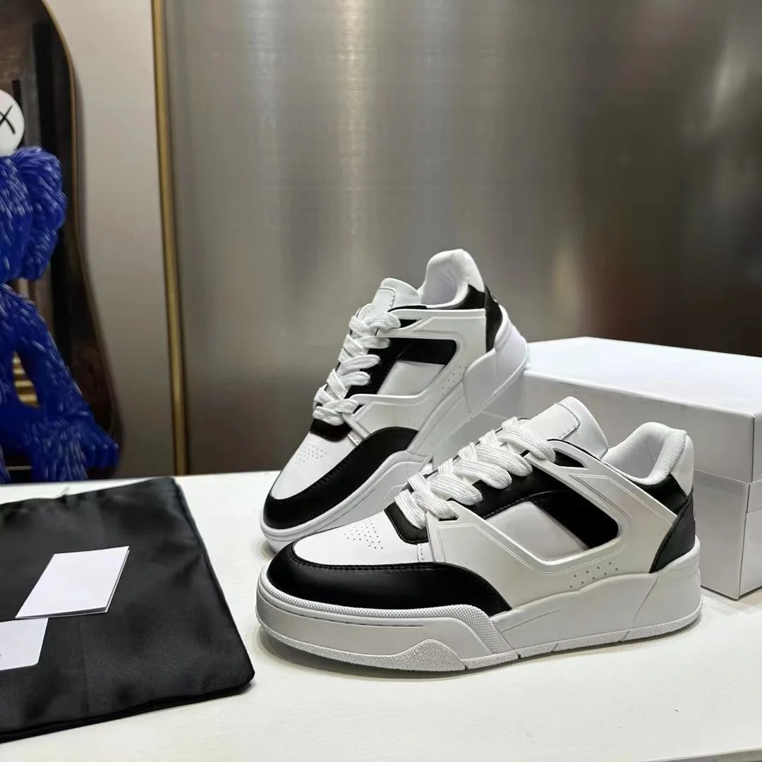 2024 New Fashion Casual Shoes Low Cut Korean Breathable Board Shoes Trendy Little White Shoes Women's Genuine Leather