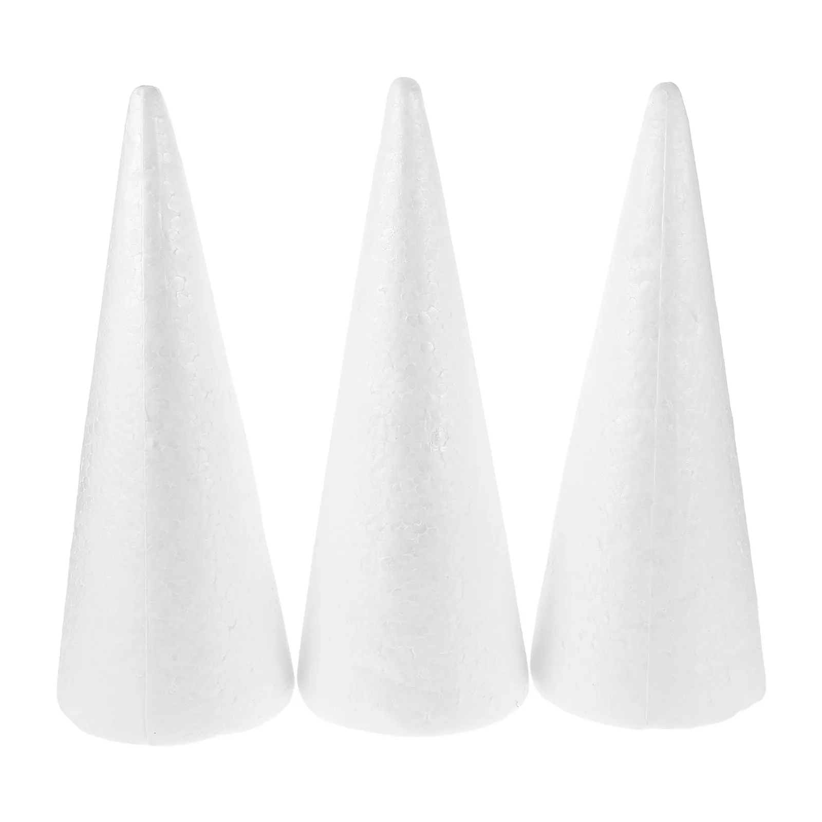 

3Pcs Foam Cones Polystyrene Art Supplies DIY Supplies Household Use Perfect Accessory DIY Material Set for Creative Projects