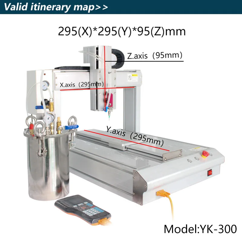 YK-300 Semi-Automatic Pneumatic Glue Dispenser 220V CNC Automatic Building Material Adhesion Machine Motor Engine Core