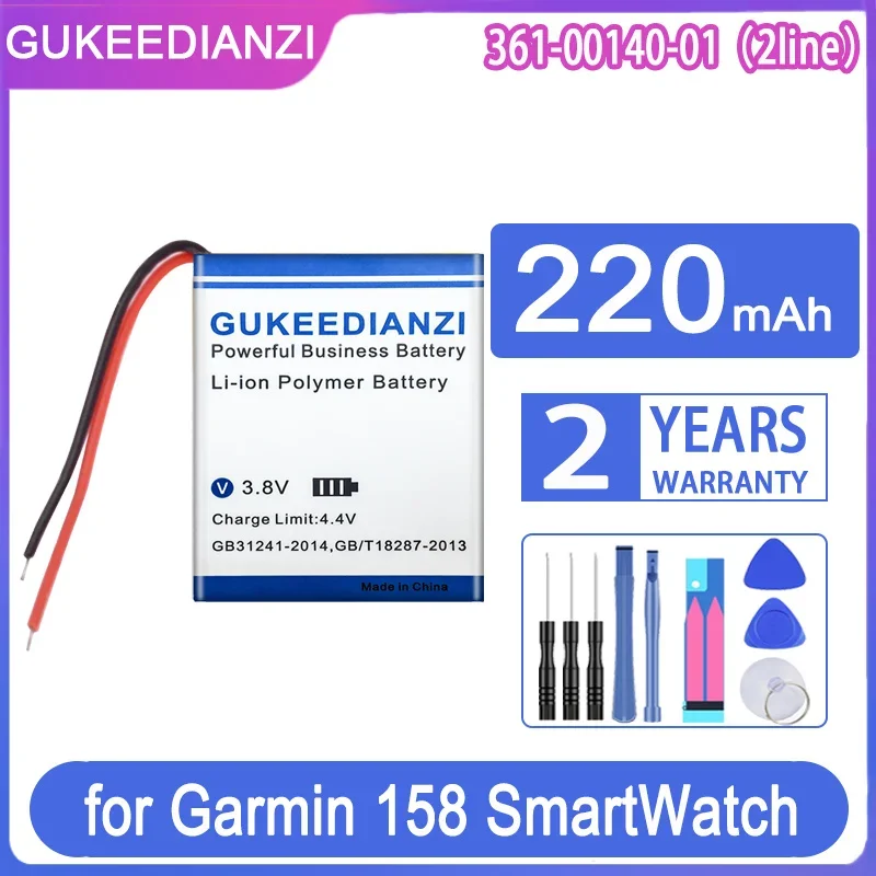 

For Garmin Forerunner 55 GPS Watch Battery, 220mAh Replacement Battery 361-00140-01