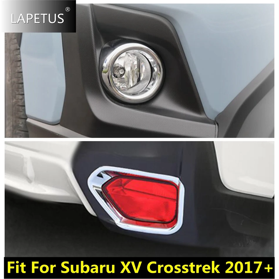 

Car Front Rear Fog Lights Lamps Eyebrow Frame Decoration Cover Trim For Subaru XV Crosstrek 2017 - 2021 ABS Chrome Accessories