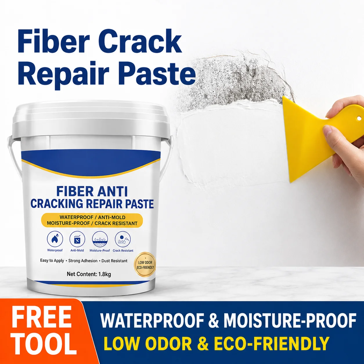 Stupid Bird Wall Repair Paste Art Elastic Wall Repair Paste Anti-Crack Fiber Wall Repair Paste Ceiling Crack Waterproof Wall