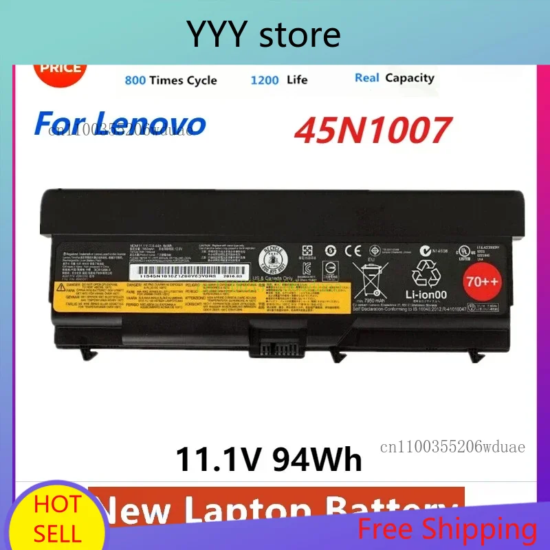 

Новый аккумулятор для ноутбука 45N1007 45N1011 для Lenovo ThinkPad T420i T420 T430 T530 W510 W520 L430 L530 W530 W530I E420 11,1 В 94 Втч