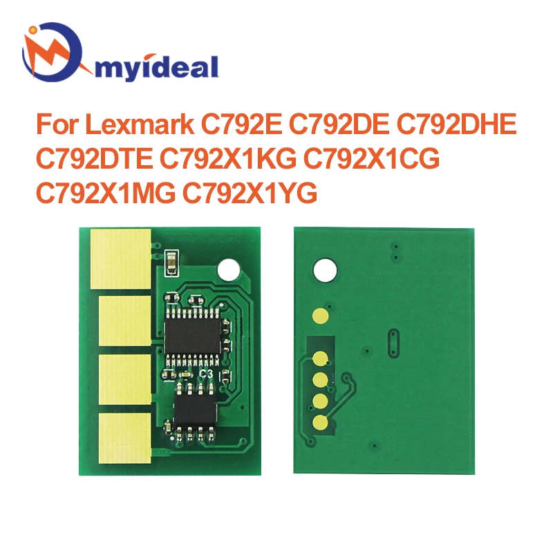 C792 Chip For Lexmark C792E C792DE C792DHE C792DTE C792X1KG C792X1CG C792X1MG C792X1YG Toner Cartridge Rest Chips Printer