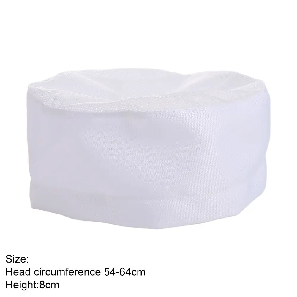 Japanese-Style Breathable Sushi Cap WIth Mesh Top Single Layered Chef Flat Top Caps No Eaves Black Chef Hat Both Sexes Chef