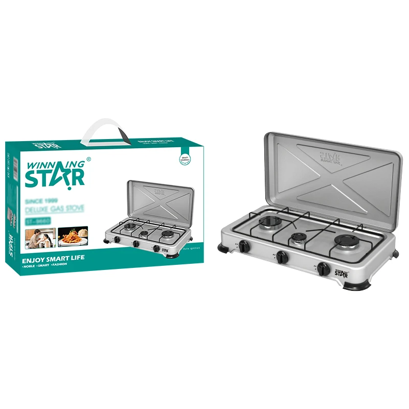 

WINNING STAR New Design Home Kitchen Use 3 Burner Cooker ST-9660 Small Commercial Free Stand Gas Stove