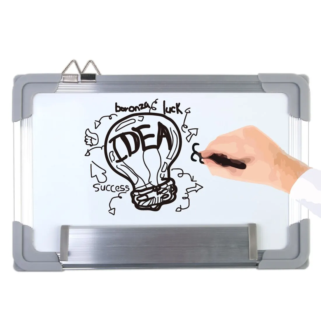 MOTARRO Single-sided Aluminum Frame White Board 20*30CM Message Bulletin Board for Office Home Training Writing Board