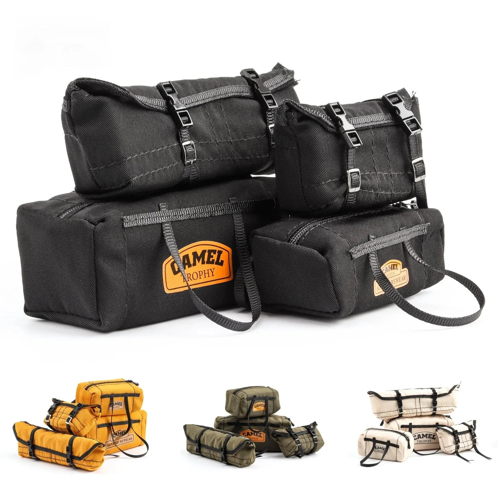 RC Crawler Car Replica Bag Simulation Roof Travel Bag Scale Decoration Luggage Bag for 1/10 1/16 1/18 SCX10 TRX4 TRX4M WPL