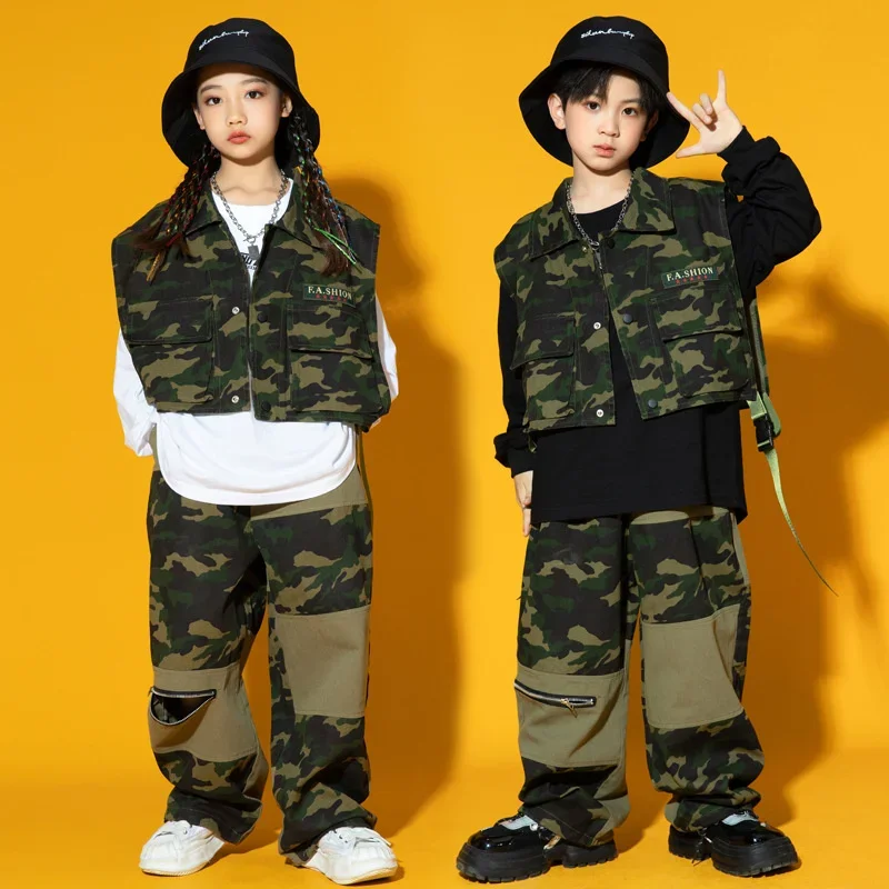 Street dance children's fashion suit for boys and girls Hip-hop trendy and handsome children's hiphop explosive street trendy