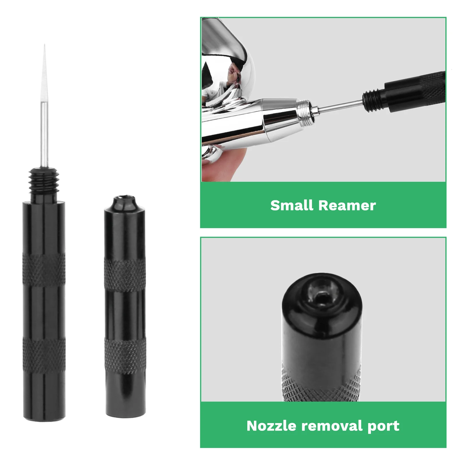 Conjunto de reparo de manutenção de aerógrafo, 8 peças, acessórios, kit de ferramentas de limpeza de escova de ar, bico de graxa, selante,