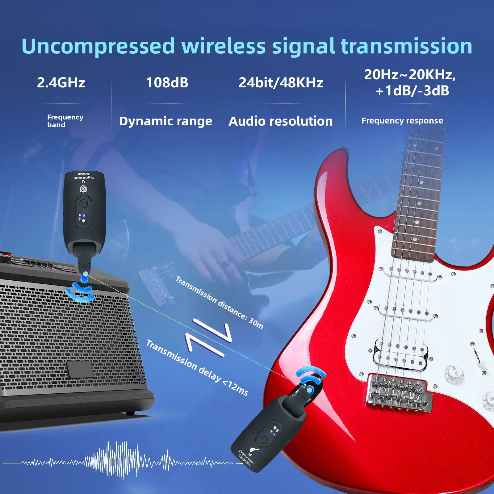 Transceptor de Guitarra Elétri - Audio Music Instrumental avaliação e preço