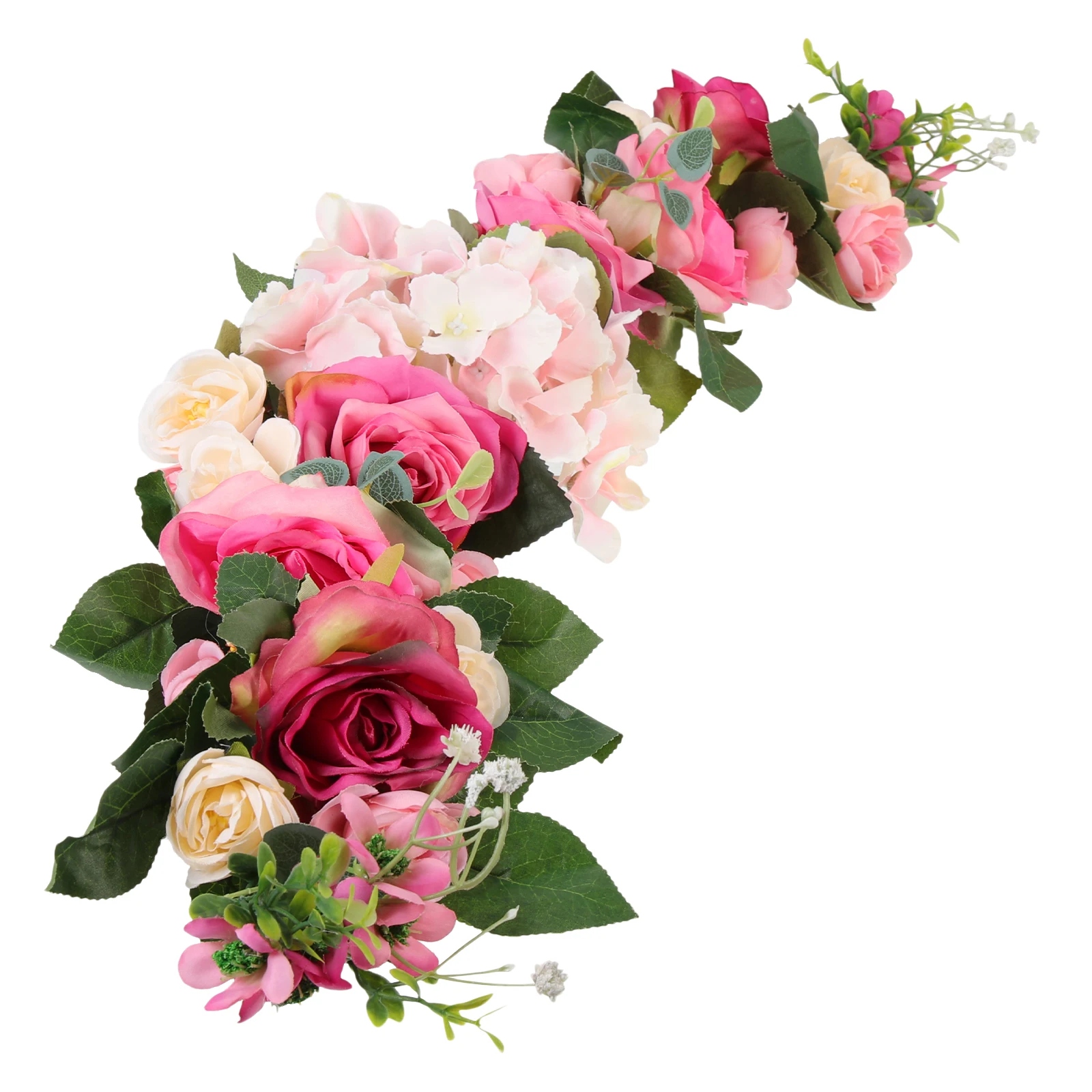 

Artificial Rose FlowersDecor Door Wreath Plastic Household Wall Art Bridesmaid Wedding Banquet namentFlower Vivid Rose Adornment