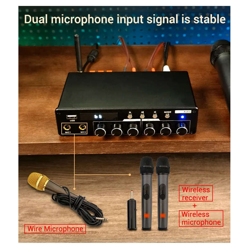 JABS-AUX 入力 200W TPA3116D2 AS200 Bluetooth カラオケ歌ホームシアター KTV パワーアンプ 2.0/5.0/5.1 チャンネル多目的