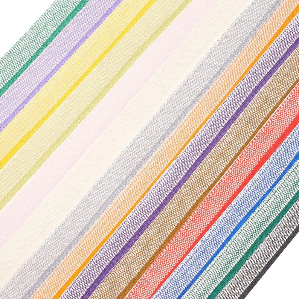 14Yards Flat Polyester Book Headbands Book Binding Headbands Medium Cotton Book Decor Ribbon 1/2 inch(13~15x1mm) for Bookbinding