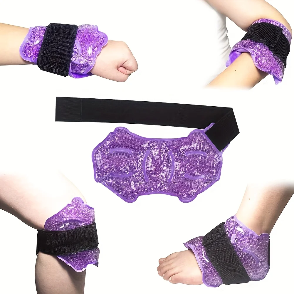 Ankle Ice Pack Hot Cold Ice Gel Pack with Adjustable Suitable for Ankle, Knee, Arm, Arch,Leg,Microwave Heating,Freezing Reusable