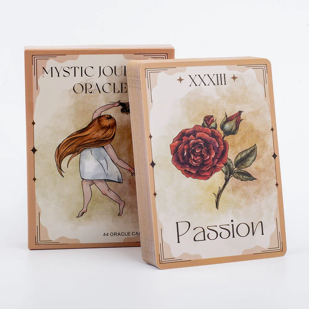 Mystic Journey Oracle Board Game - Spiritual Divination Deck with 44 Cards 10.3x7.3cm Perfect for Friend Party Fortune Tell