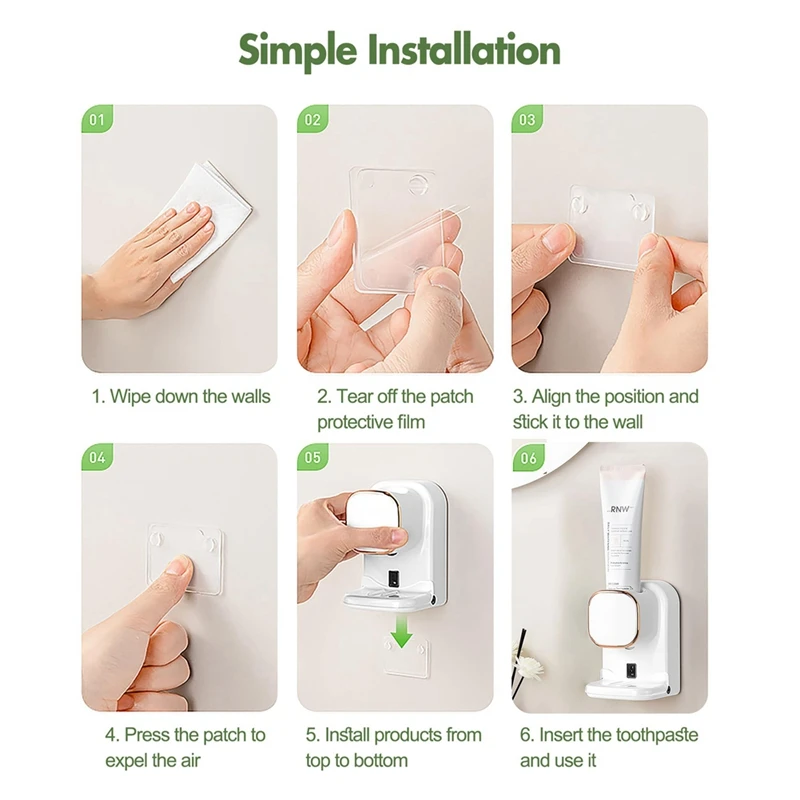 معجون الأسنان تخصيص التلقائي موزع معجون الأسنان الكهربائية موزع معجون الأسنان التلقائي + الاستشعار لجدار الحمام